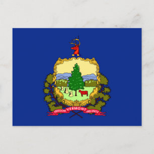 Postal Diseño de la bandera del estado de Vermont