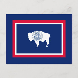 Postal Diseño de la bandera del estado de Wyoming