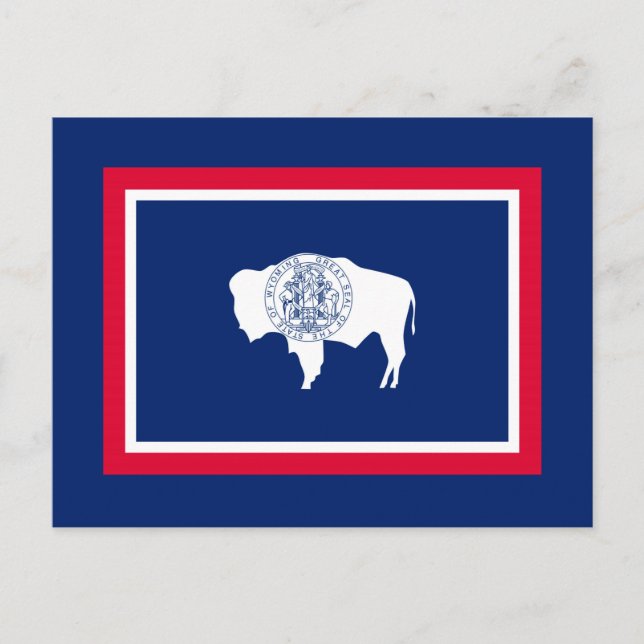 Postal Diseño de la bandera del estado de Wyoming (Anverso)