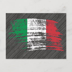 Postal Diseño de la bandera italiana de Guay