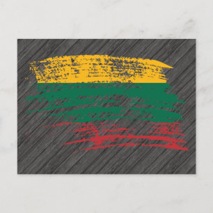 Postal Diseño de la bandera lituana de Guay