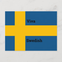 Postal Diseño de la bandera sueca personalizar Viva