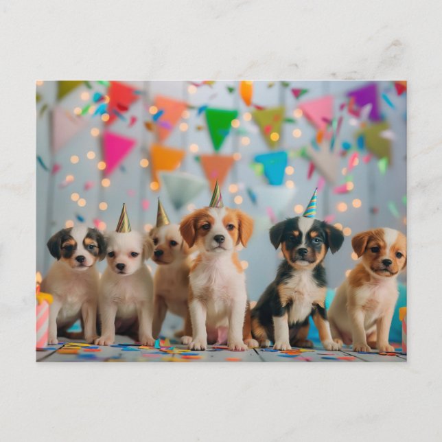 Postal Diseño de la celebración de cumpleaños de los Cach (Anverso)