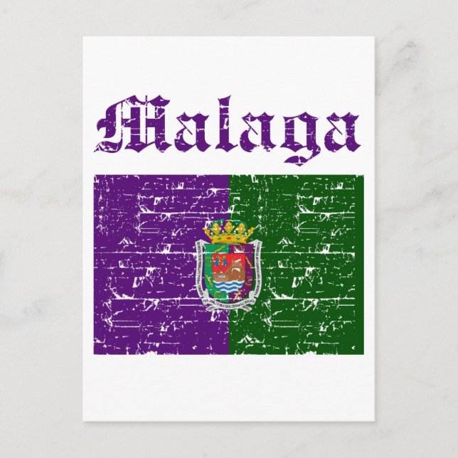 Postal Diseño de la ciudad de Málaga (Anverso)