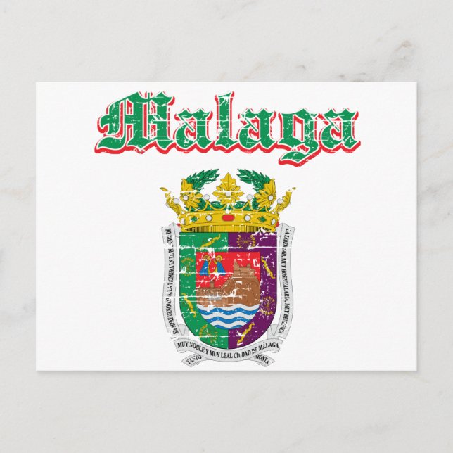 Postal Diseño de la ciudad de Málaga (Anverso)