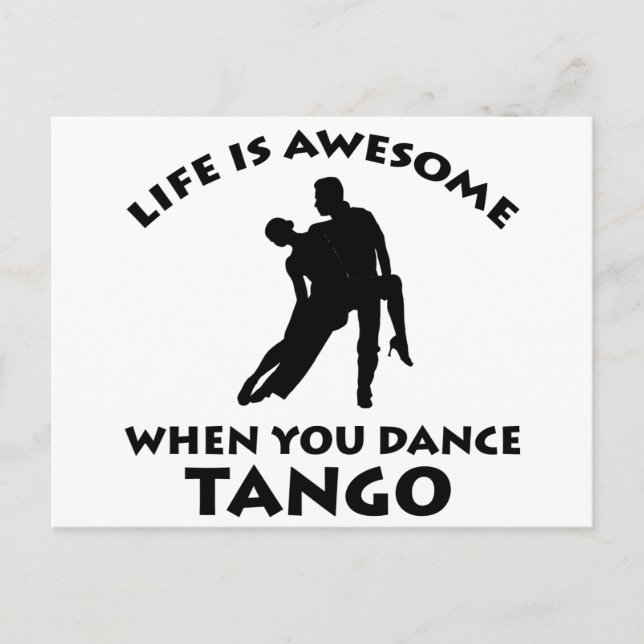 Postal Diseño de la danza del tango (Anverso)