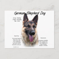 Diseño de la historia del perro pastor alemán (est