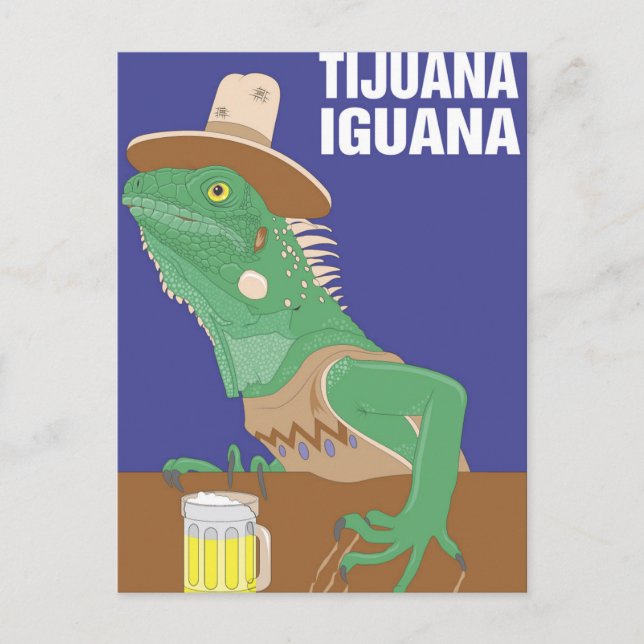 Postal Diseño de la Iguana Tijuana (Anverso)