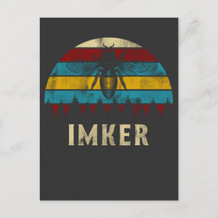 Postal Diseño de la Naturaleza de Insekten Retro de Imker