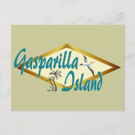 Postal Diseño de la playa de la isla de Gasparilla Florid