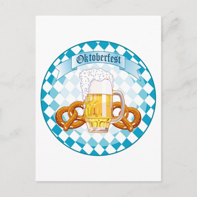 Postal Diseño de la Ronda de Celebración de Oktoberfest (Anverso)