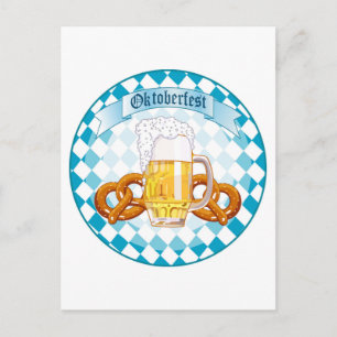 Postal Diseño de la Ronda de Celebración de Oktoberfest