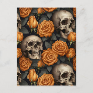 Postal Diseño de la serie Skull and Rosas 11