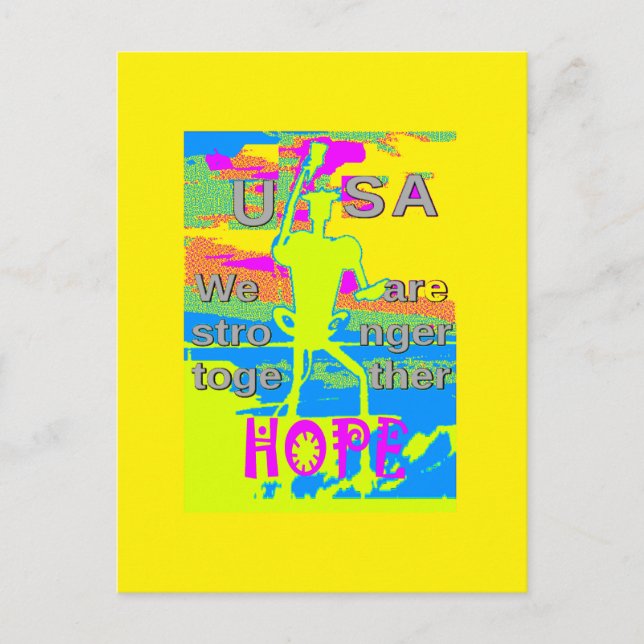 Postal Diseño de la Unidad de Estados Unidos: esperanza y (Anverso)