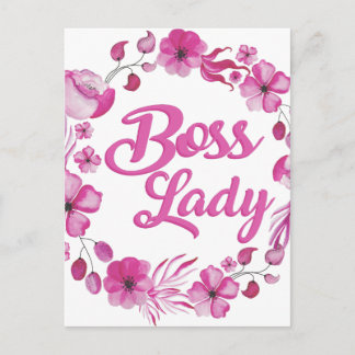 Postal Diseño de Lady Lady, Jefe de Flores Rosa