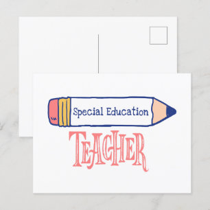 Postal Diseño de lápiz para maestro de educación especial