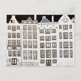 Postal Diseño de las casas de canal de los Países Bajos