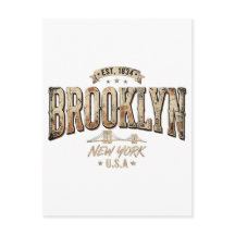 Diseño de Letra Dorada Ornamentada de Brooklyn Nue