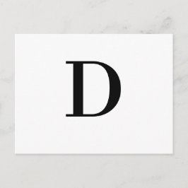 Postal Diseño de letra inicial moderno minimalista