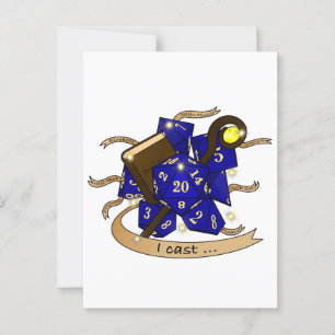 Postal Diseño de los dados del asistente