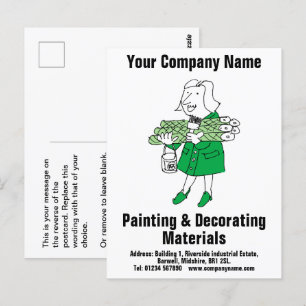 Postal Diseño de materiales decorativos o suministros dec