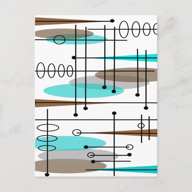 Postal Diseño de mediados de siglo inspirado en la era at (Anverso)