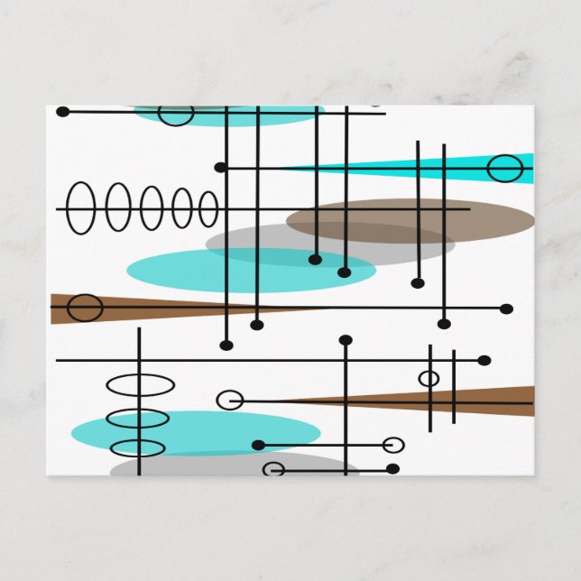 Postal Diseño de mediados de siglo inspirado en la era at (Anverso)