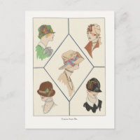 Diseño de moda Art Deco Mujeres en Gorras, años 20