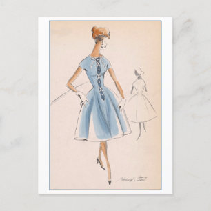 Postal Diseño de moda vintage para vestir, Creators Studi