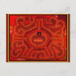 Postal Diseño de Mola por los indios San Blas
