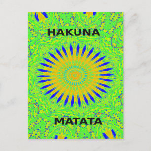 Postal Diseño de Motivo Africano en Impresión de Arte Ver