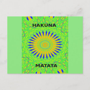 Postal Diseño de Motivo Africano en Impresión de Arte Ver
