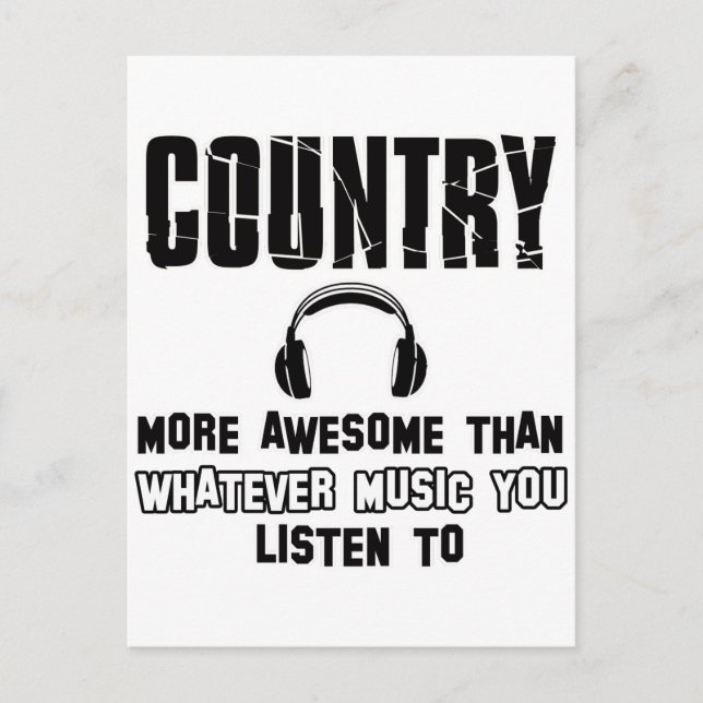 Postal diseño de música country (Anverso)