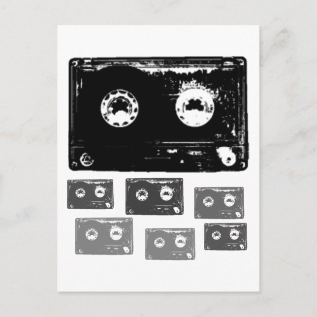 Postal ¡Diseño de música retro! (Anverso)