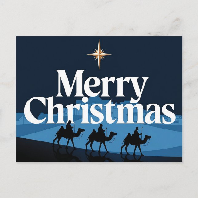 Postal Diseño de Navidades elegantes - La estrella de Bel (Anverso)