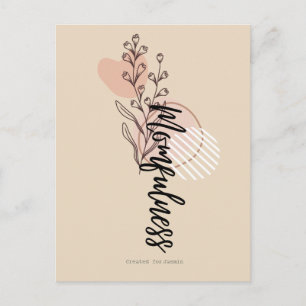 Postal Diseño de nombre de guión de floral Boho de Momful