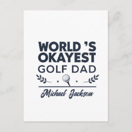 Postal Diseño de nombre personalizado para el papá golfis