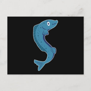 Postal Diseño de Océano de Peces Ballena Natación Foca Di