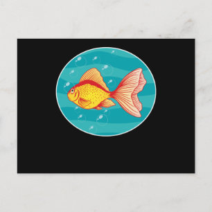 Postal Diseño de Océano de Peces Ballena Natación Foca Di