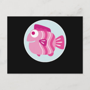 Postal Diseño de Océano de Peces Ballena Natación Foca Di