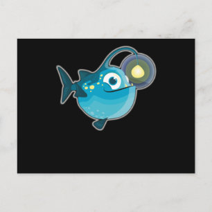 Postal Diseño de Océano de Peces Ballena Natando Foca Reg