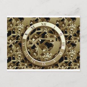 Postal Diseño de oficina de reloj de engranajes Destino d