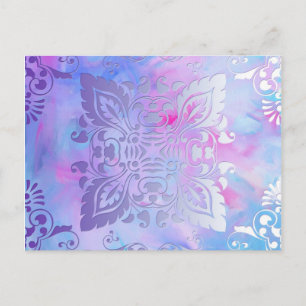 Postal Diseño de órganos rosa y azul