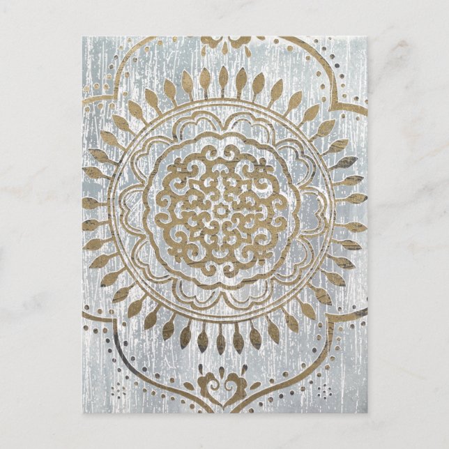 Postal Diseño de oro de Mandala (Anverso)