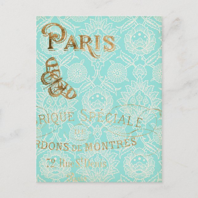 Postal Diseño de oro de París (Anverso)
