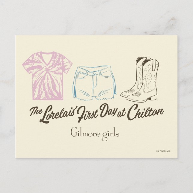 Postal Diseño de Outfit de Lorelai Chilton de Gilmore Gir (Anverso)
