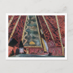 Postal Diseño de paisajes para Thamar, 1912 (color litho)