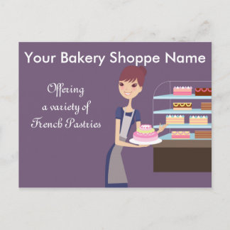 Postal Diseño de panadería/pastelería 4