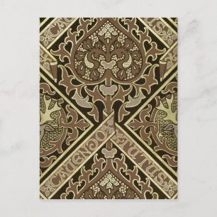 Postal Diseño de papel tapiz eclesiástico de mosaico