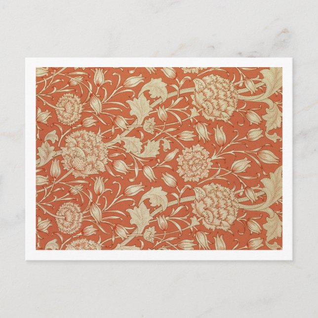 Postal Diseño de papel tapiz tulipán, 1875 (Anverso)